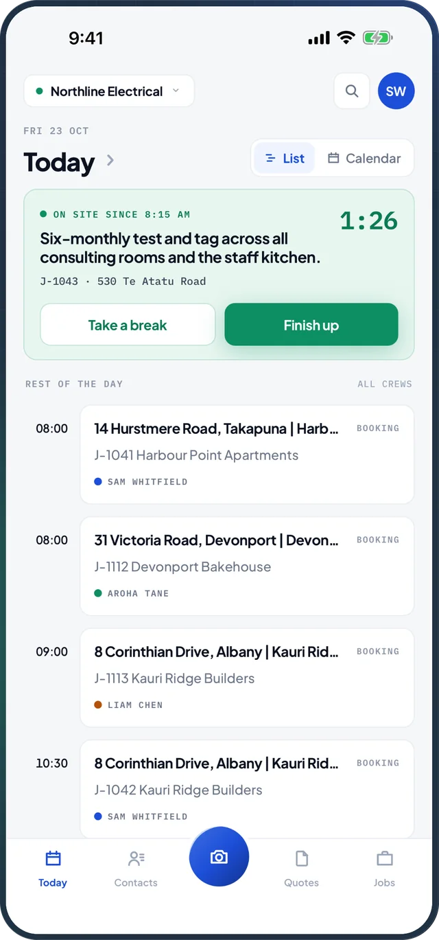 Systemise on iPhone: the Today screen